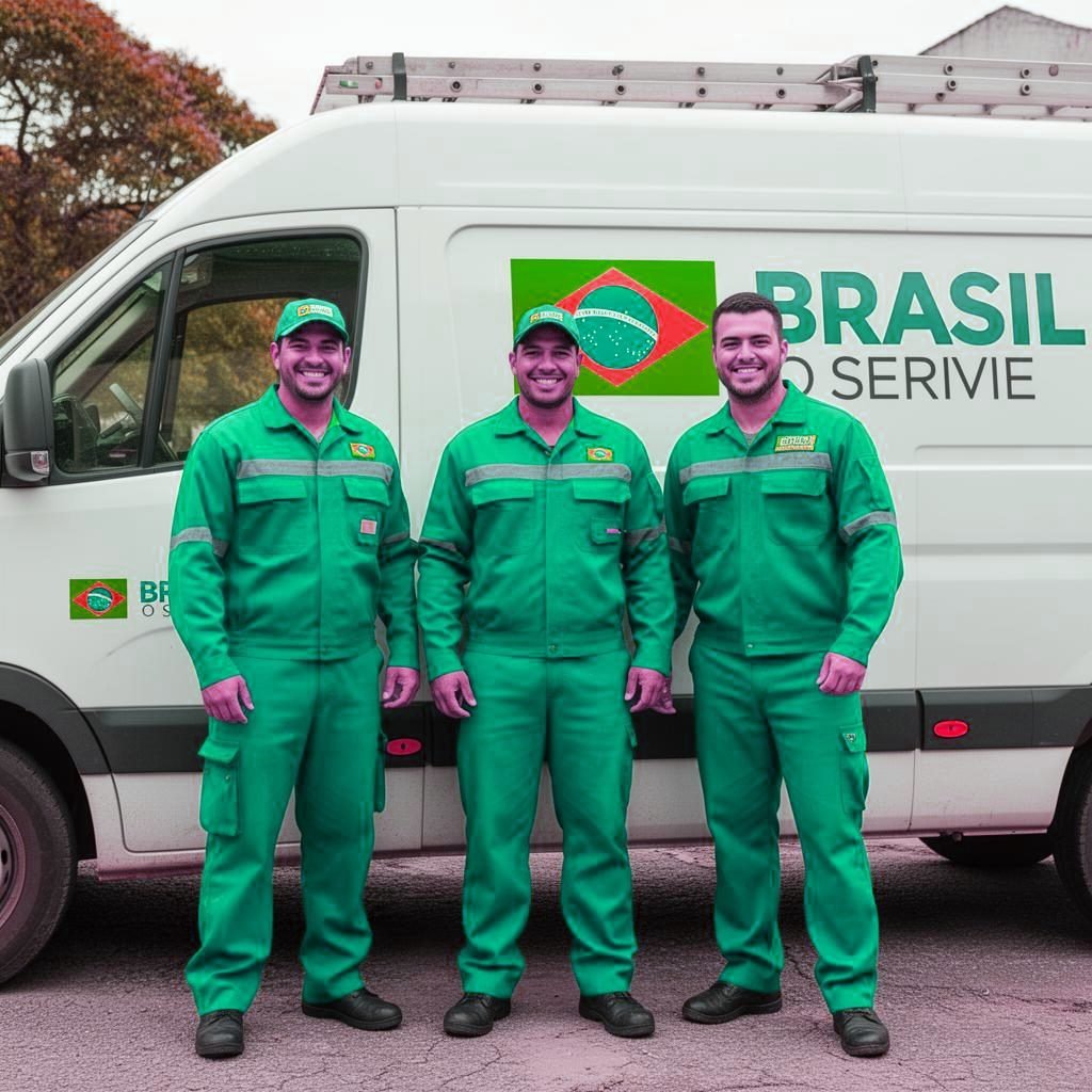 Equipe da desentupidora em Praia Grande